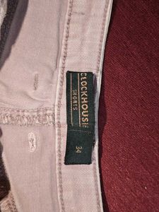 pink color Denim Shorts