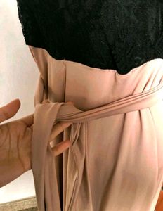 Partywear Satin Slit Gown Dress 🔥