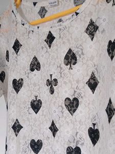 Card ♦️♠️ Printed See Through Top