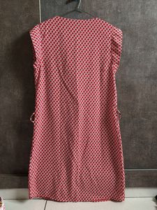 Red Pattern Mini Dress