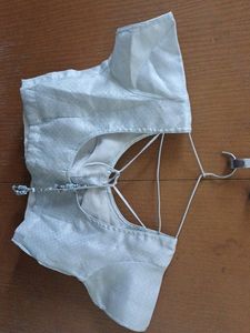 Silver Blouse in Good Condition.