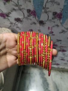 Red &amp; Gold Bangles