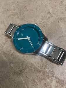 Fastrack Watch Aquablue Silver Colour of Hype 100%