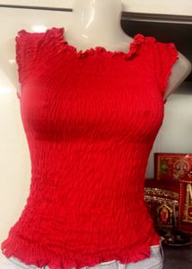 🔥SALE🔥Red Top With Blue Shorts