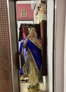 Beautiful 2 Pattern Sarrer With Blouse