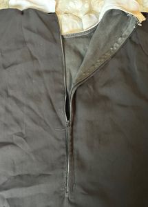 Black Top With White Neck Detailing