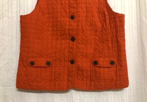 Liz&amp;co. Orange Sleeveless Jacket