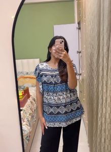 BARE DENIM Printed Top