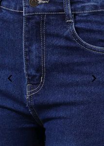 Full length midwash flared jeans