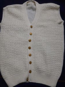 Cream Half Sweater Vest