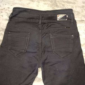 High Waisted Black Denim Jeans