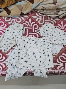 White Printed Top