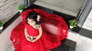 Red Dress with Gold Belt