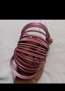 Pink Metal Bangles