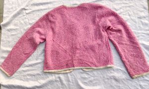 (Made In Korean) Pink Knit Cardigan