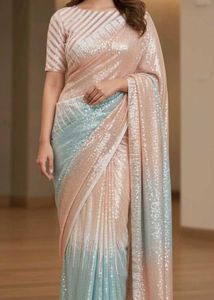 sequent party saree