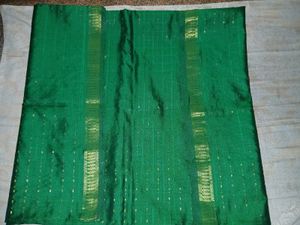 Green & Gold Kanchipuram Silk Saree With Blouse