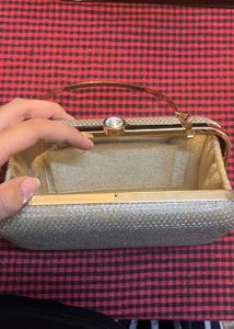Sparkly Silver Clutch
