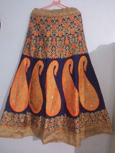 Lehenga With Stiched Blouse And Dupatta