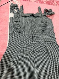 Black &amp; Whit Check Jumpsuit