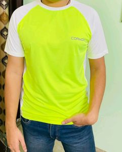 CORWOX Men's Active Neon Green Sports T-Shirt