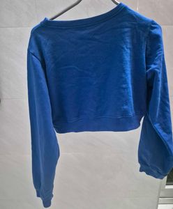 Blue Cropped Sweatshirt