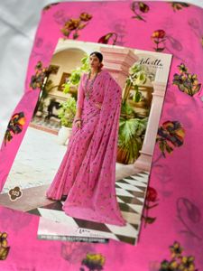 GEORGETTE FLORAL SAREE FOR WOMEN