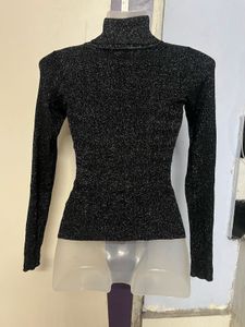 Pintrest glitter high neck designer top