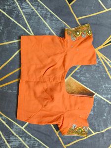 Beautiful Orange Colour Saree🧡