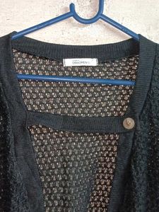 Oversized See-through Crop Shrug Black 🖤