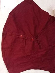 Red Cotton Shirt For Women ✨