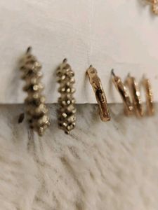 Gold Tone Earring Set