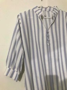 Striped Button-Down Top