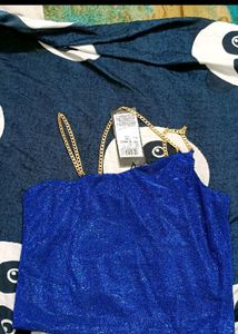 Chain Strap Shimmery Top