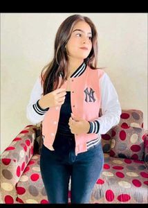 Pink Varsity Jacket