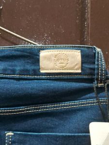 Denim Button-Front Skirt