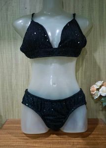 Sparkling Black Bikini Set