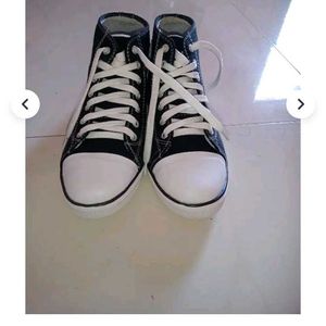 Classic Black High-Top Sneakers