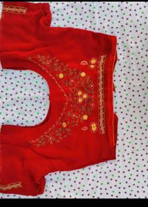 Deep Red Saree
