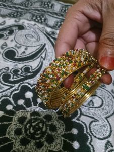 Set of beaded bangles