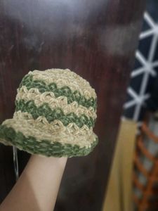 Set of Green and Brown Hat &amp; Scrarf
