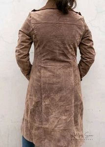 Chocolate Brown Suede Coat