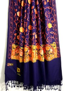 Kashmiri Embroidery Shawl For Winter