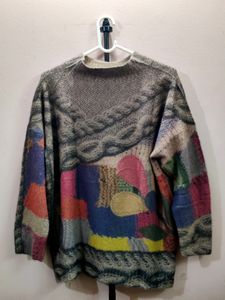 IMPORTED MEN&#39;S vintage cable knit sweater