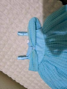 Blue Off Shoulder Party Dress