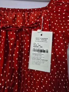 Red Polka Dot Midi Dress