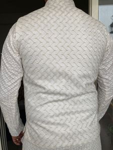 Ivory Patterned Kurta Set