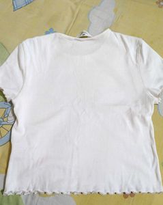 H&amp;M White Crop Top