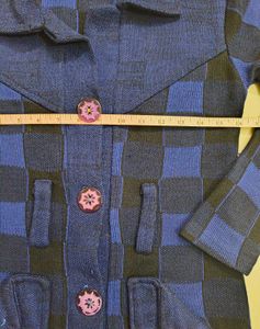 Stylish Blue Plaid Coat