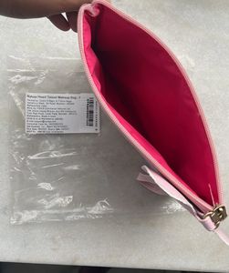 Holographic Heart Tassel Makeup Pouch